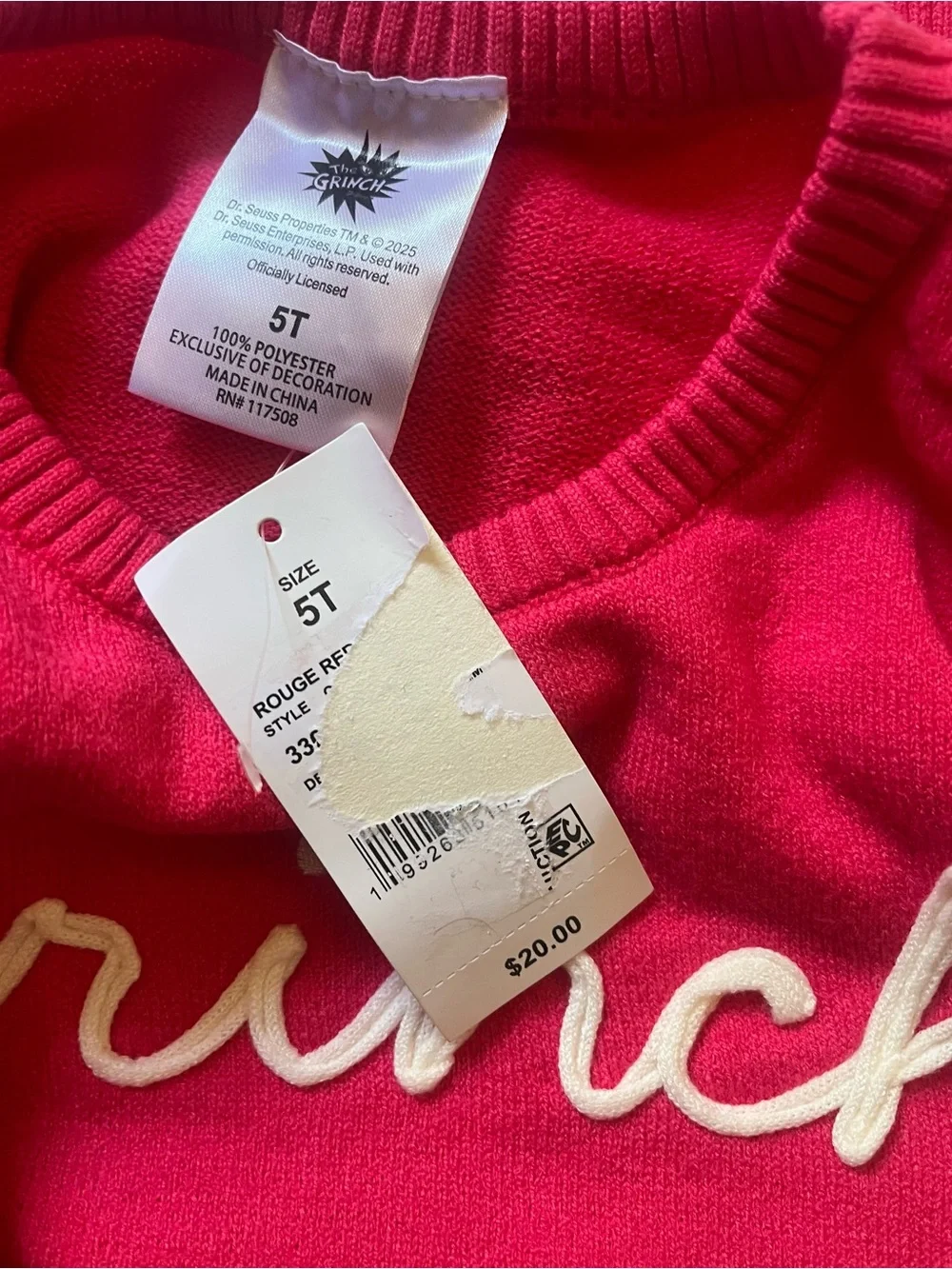 Pink Grinch sweater